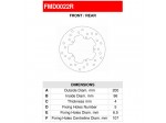 Δισκόπλακα Εμπρός Piaggio Fly / Hexagon / Vespa LX FMD0022R Ferodo